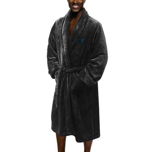 Men's The Northwest Company Black Carolina Panthers Silk Touch Robe