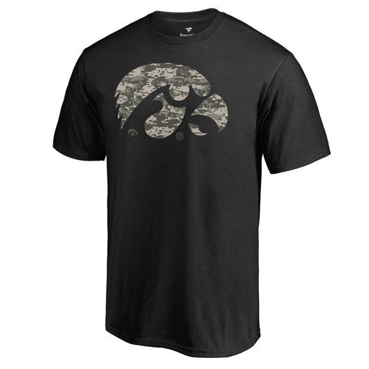 Men's Black Iowa Hawkeyes Cloak T-Shirt