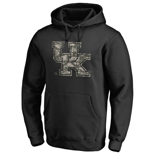 Men's Black Kentucky Wildcats Camo Cloak Pullover Hoodie