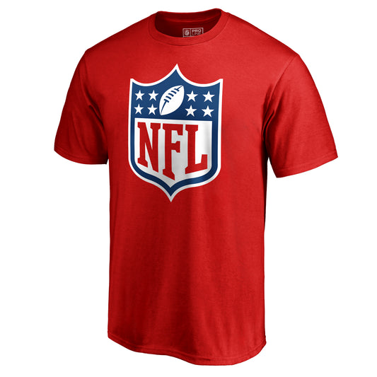 Men's NFL Pro Line Red NFL Shield Primary Logo T-Shirt