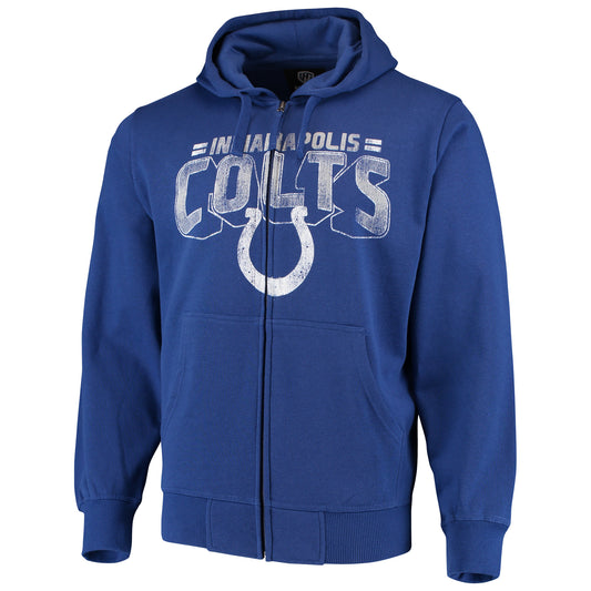 Men's G-III Sports by Carl Banks Royal Indianapolis Colts Perfect Season Full-Zip Hoodie