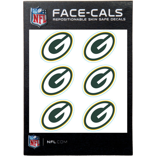 Green Bay Packers 6-Pack Mini-Cals Face Decals