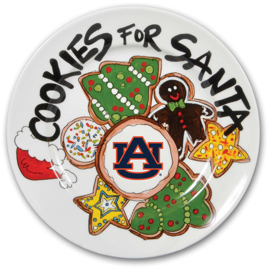 Auburn Tigers Cookies For Santa Plate