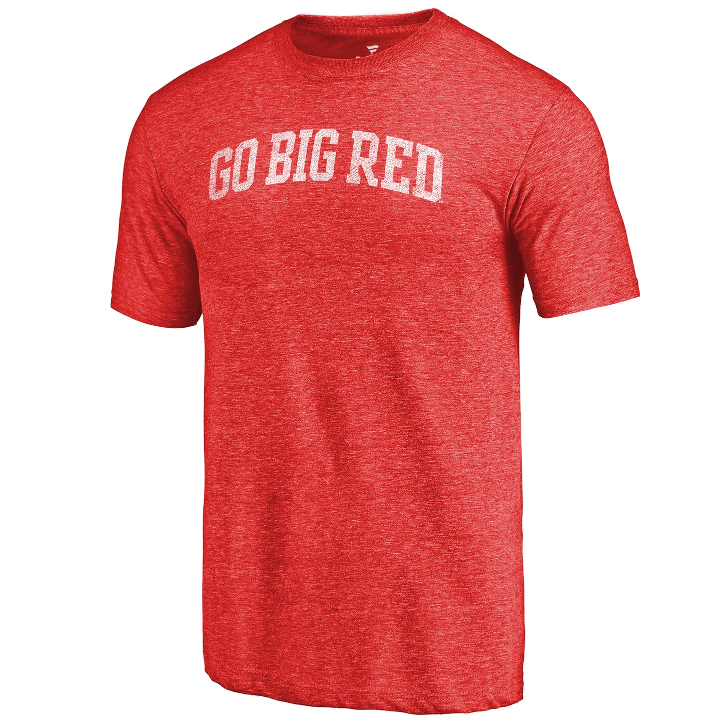 Men's Heathered Scarlet Nebraska Huskers Arched Battle Cry Tri-Blend T-Shirt