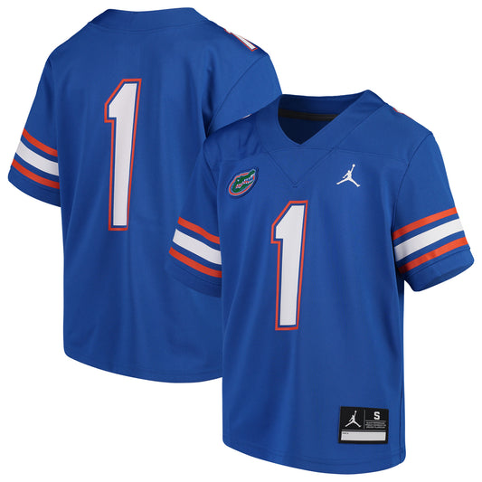 Youth Jordan Brand #1 Royal Florida Gators Team Replica Football Jersey