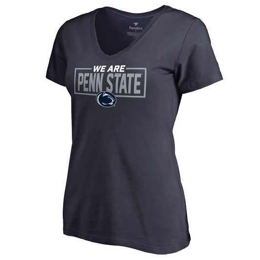 Women's Navy Penn State Nittany Lions We Are Icon V-Neck T-Shirt