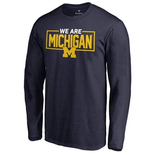 Men's Navy Michigan Wolverines We Are Icon Long Sleeve T-Shirt
