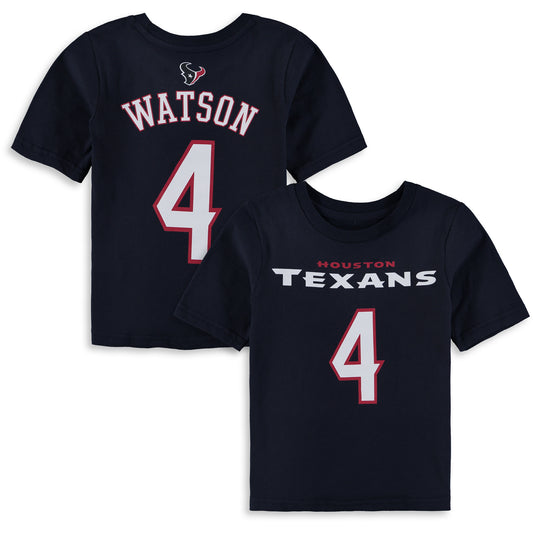 Preschool Deshaun Watson Navy Houston Texans Mainliner Name & Number T-Shirt