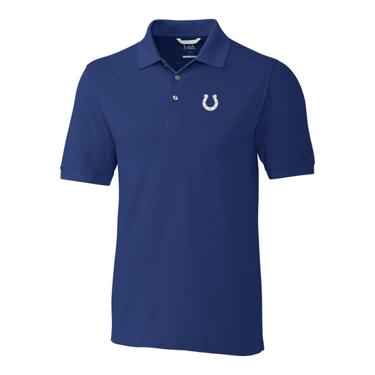 Men's Cutter & Buck Blue Indianapolis Colts Big & Tall Advantage Polo