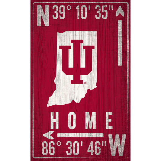 Indiana Hoosiers 11" x 19" Coordinate Sign