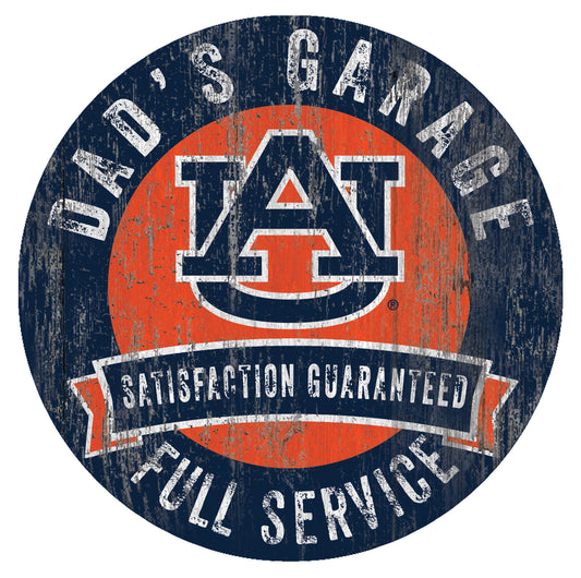 Auburn Tigers 12" x 12" Dad's Garage Sign