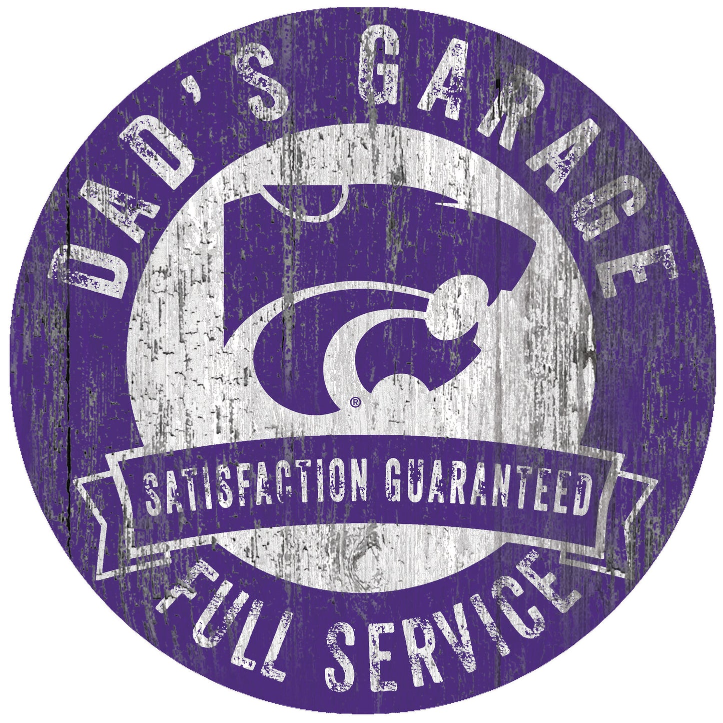 Kansas State Wildcats 12" x 12" Dad's Garage Sign