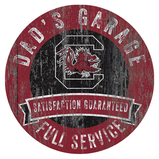 South Carolina Gamecocks 12" x 12" Dad's Garage Sign