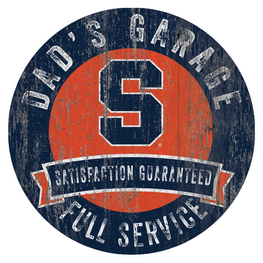 Syracuse Orange 12" x 12" Dad's Garage Sign