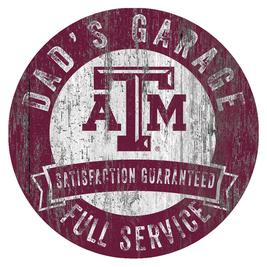 Texas A&M Aggies 12" x 12" Dad's Garage Sign