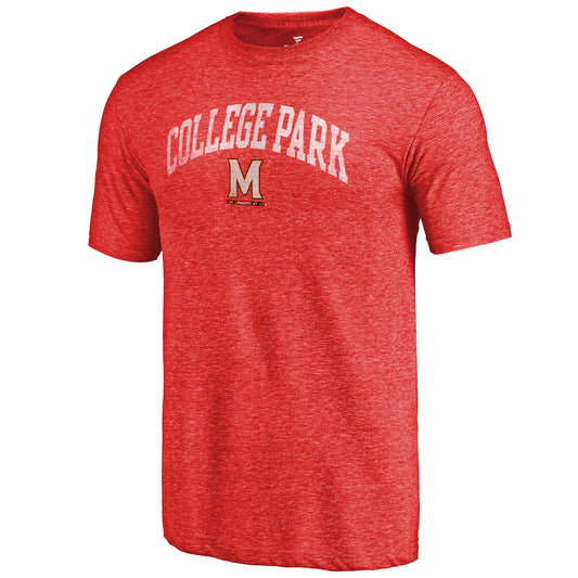 Men's Red Maryland Terrapins Arched City Tri-Blend T-Shirt