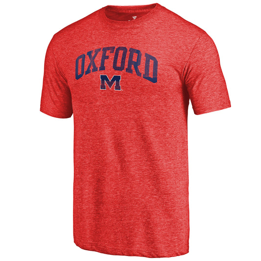 Men's Red Ole Miss Rebels Arched City Tri-Blend T-Shirt