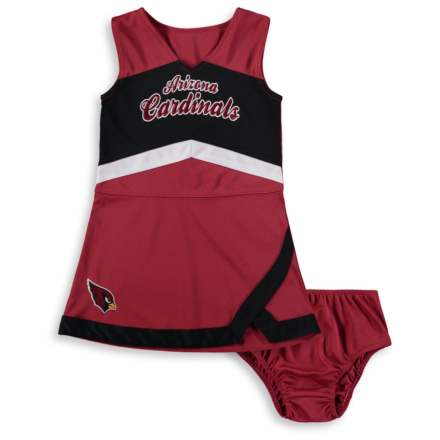 Girls Preschool Cardinal/Black Arizona Cardinals Cheer Captain Jumper Dress