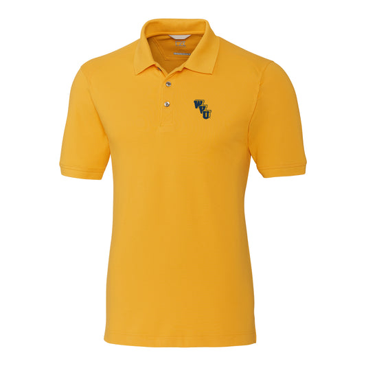 Men's Cutter & Buck Gold West Virginia Mountaineers DryTec Advantage Vault Logo Polo