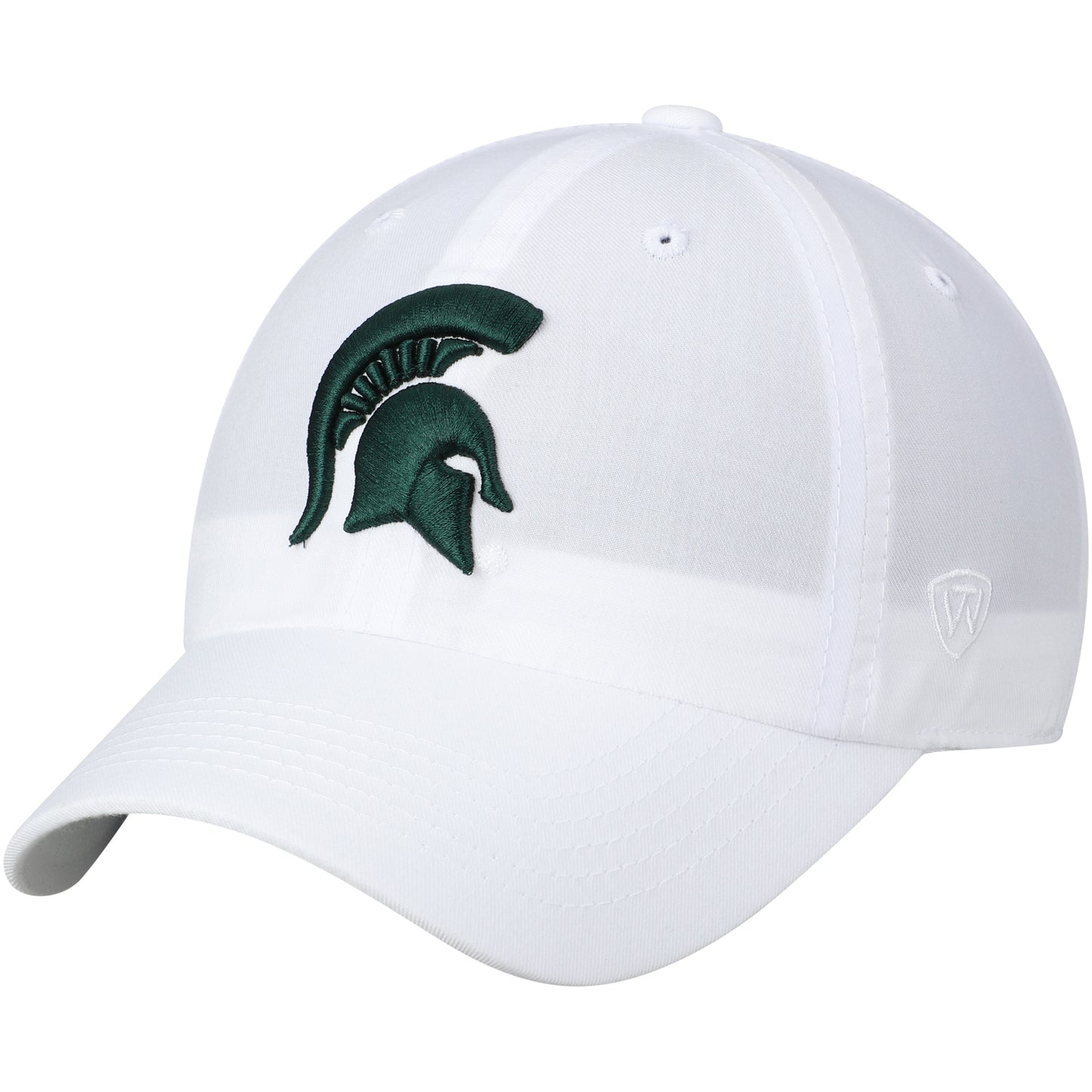 Men's Top of the World White Michigan State Spartans Primary Logo Staple Adjustable Hat