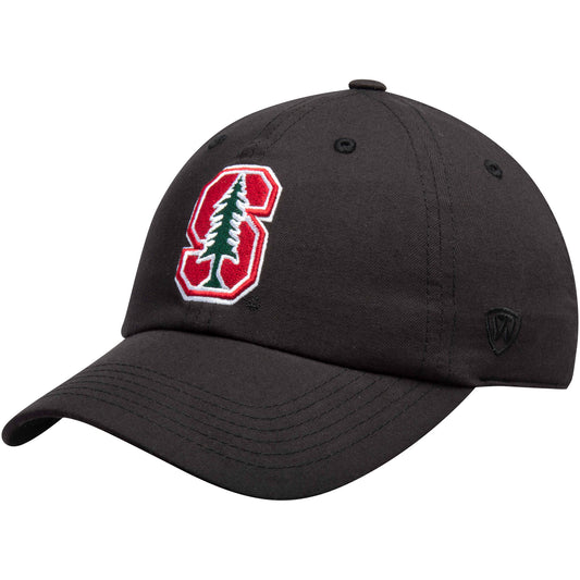 Men's Top of the World Black Stanford Cardinal Primary Logo Staple Adjustable Hat