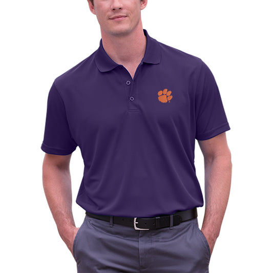 Men's Purple Clemson Tigers Big & Tall Vansport Omega Tech Polo