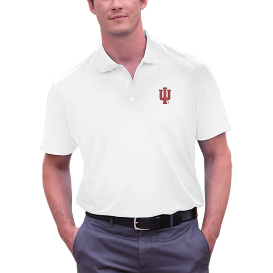 Men's White Indiana Hoosiers Big & Tall Vansport Omega Tech Polo