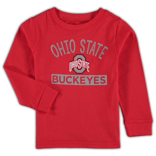 Toddler Scarlet Ohio State Buckeyes Team Color Long Sleeve T-Shirt