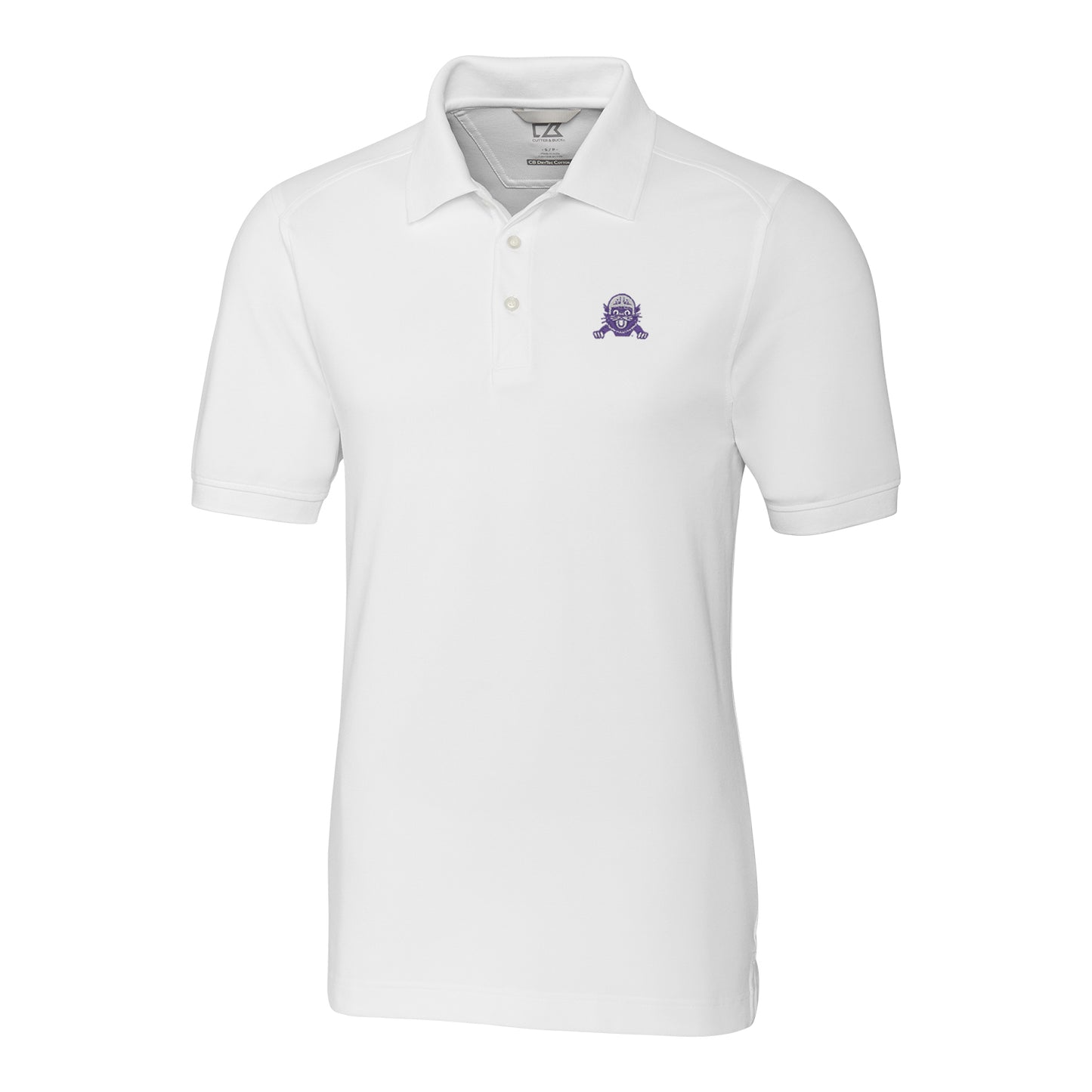 Men's Cutter & Buck White Northwestern Wildcats Big & Tall College Vault Advantage DryTec Tri-Blend Polo