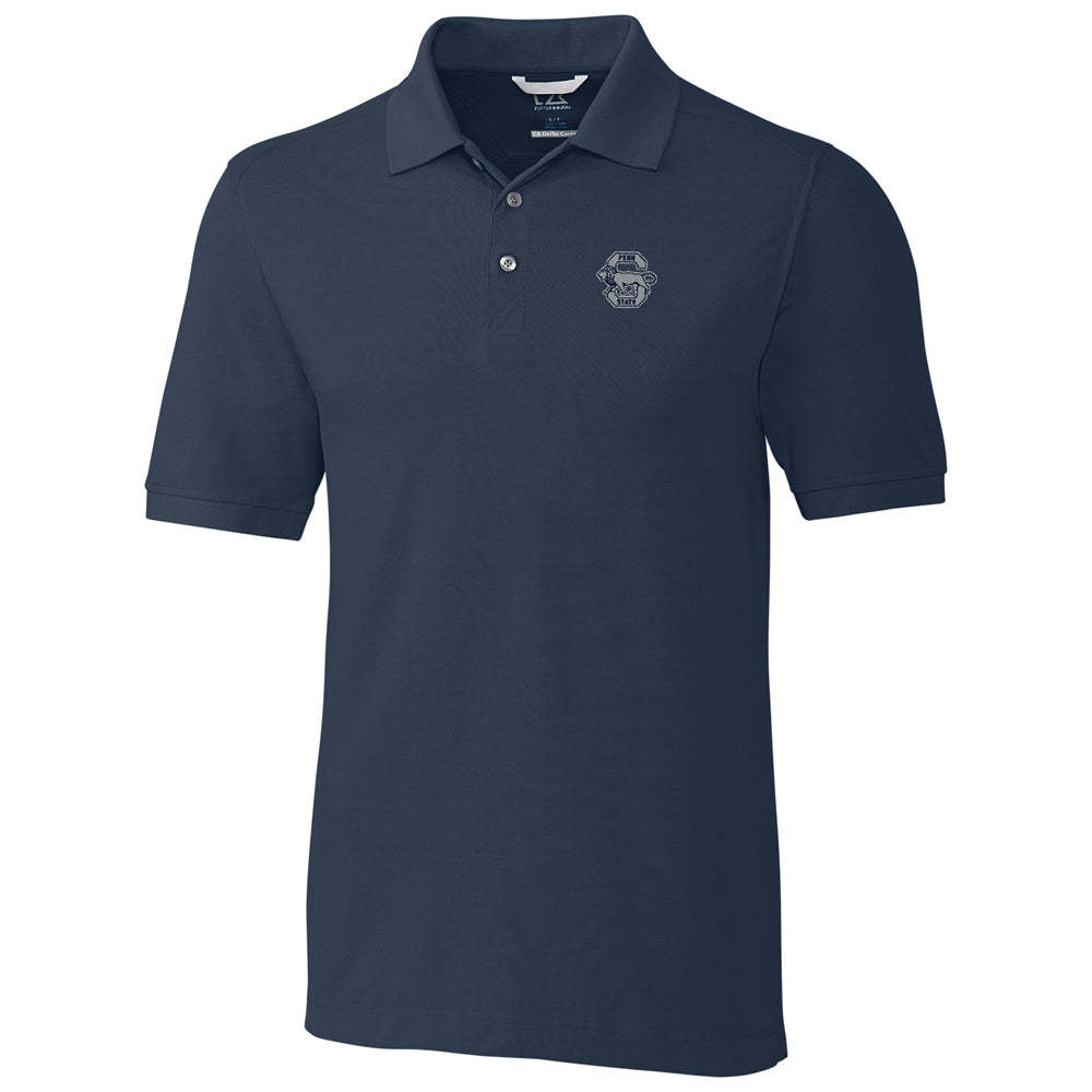 Men's Cutter & Buck Navy Penn State Nittany Lions Big & Tall College Vault Advantage DryTec Tri-Blend Polo
