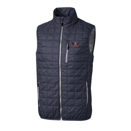 Men's Cutter & Buck Anthracite Auburn Tigers Big & Tall College Vault Rainier Full-Zip Vest