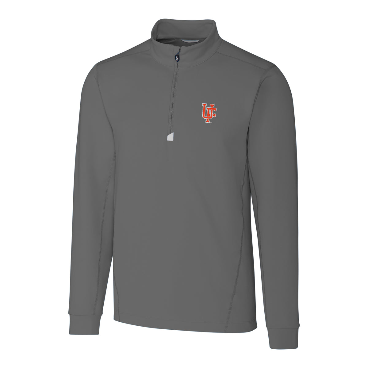 Men's Cutter & Buck Gray Florida Gators Big & Tall College Vault Traverse Quarter-Zip Pullover Jacket