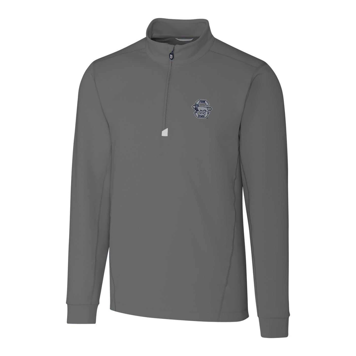 Men's Cutter & Buck Gray Penn State Nittany Lions Big & Tall College Vault Traverse Quarter-Zip Pullover Jacket