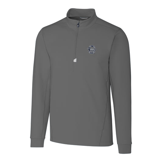 Men's Cutter & Buck Gray Penn State Nittany Lions Big & Tall College Vault Traverse Quarter-Zip Pullover Jacket
