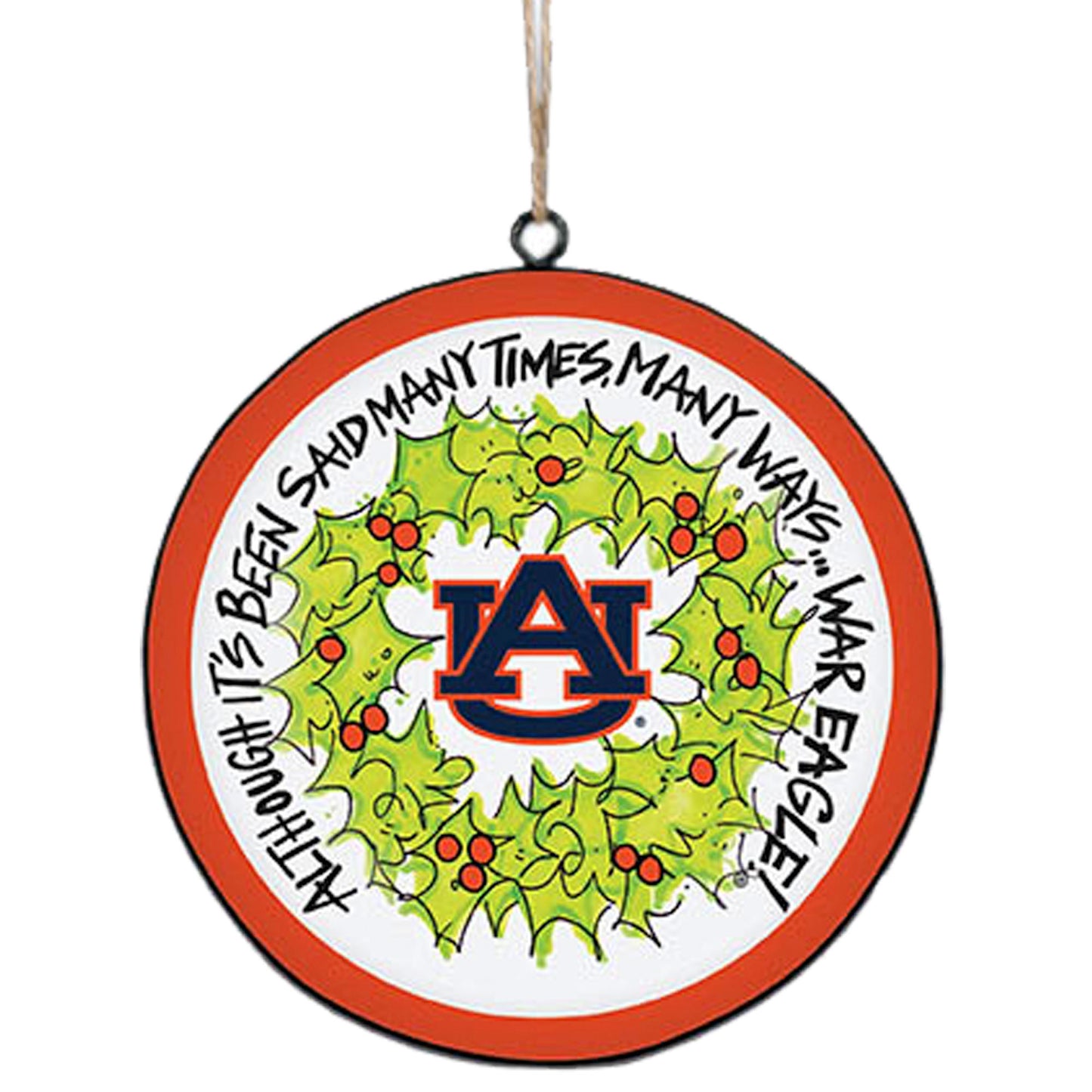 Auburn Tigers Metal Ornament