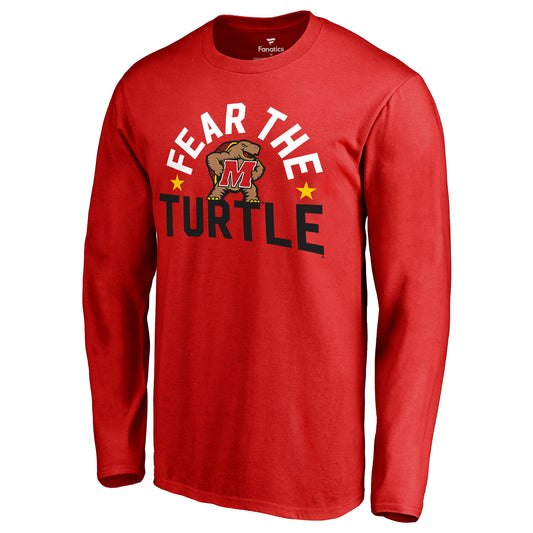 Men's Red Maryland Terrapins Hometown Collection Fear the Turtle Long Sleeve T-Shirt