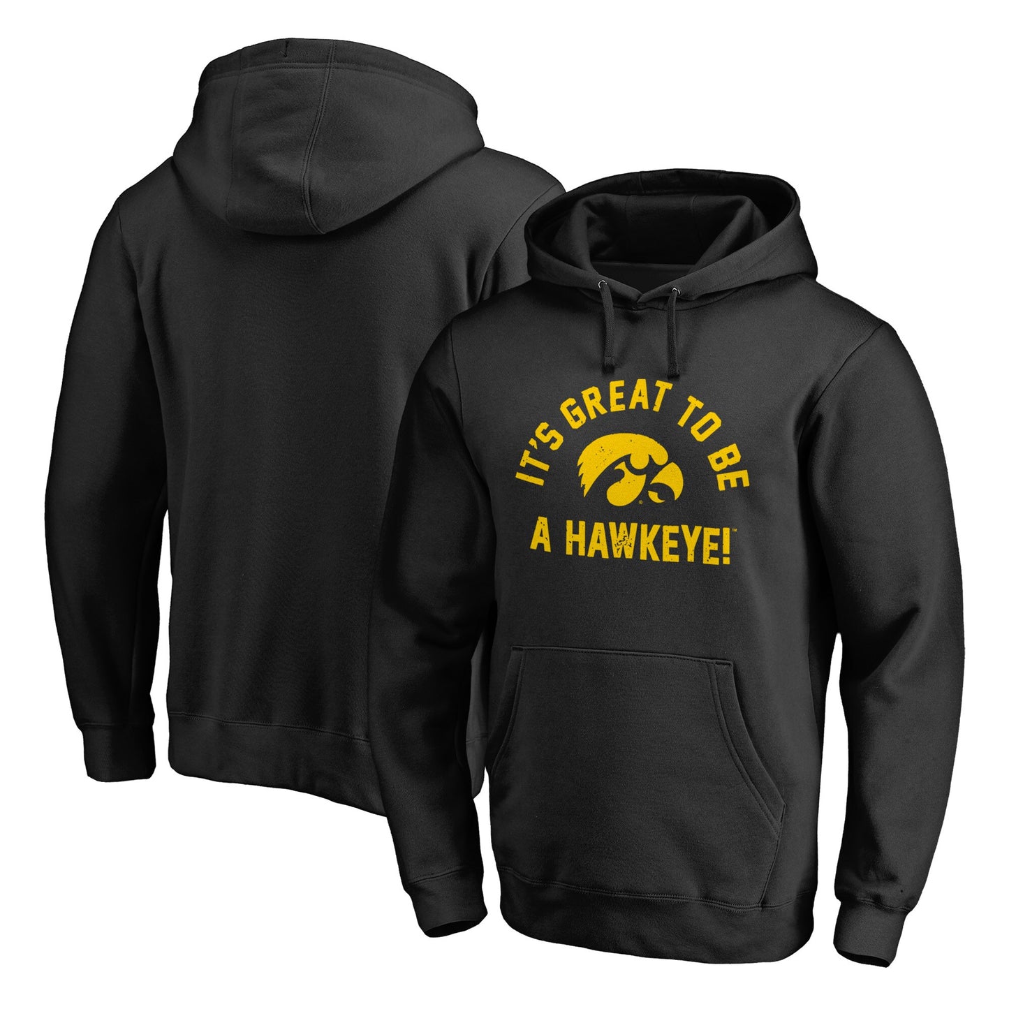 Men's Black Iowa Hawkeyes Team Hometown Collection Pullover Hoodie