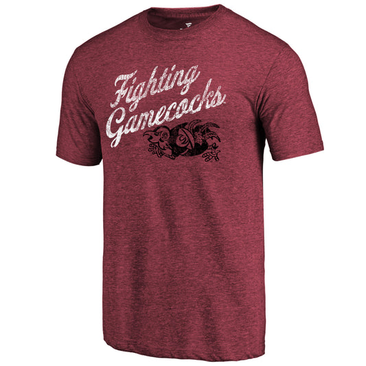 Men's Heathered Garnet South Carolina Gamecocks Hometown Collection Tri-Blend T-Shirt