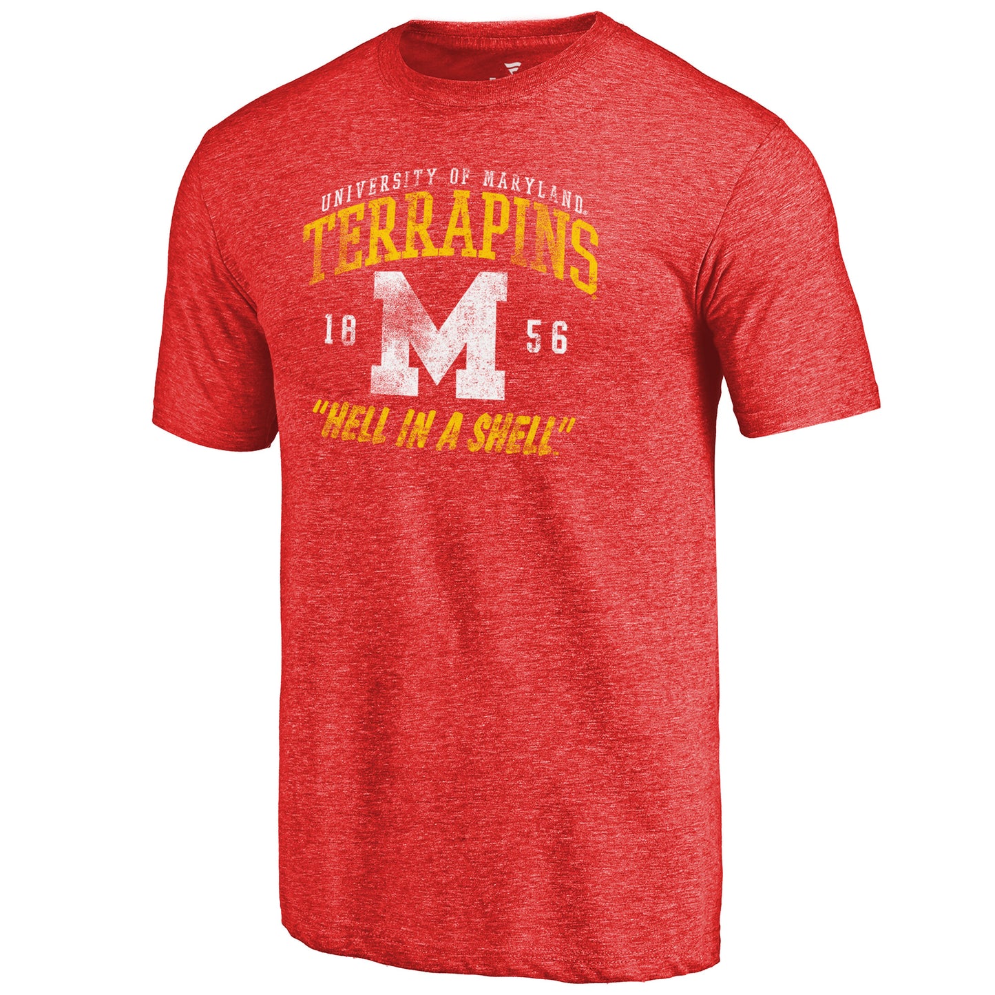 Men's Heathered Red Maryland Terrapins Hometown Collection Tri-Blend T-Shirt