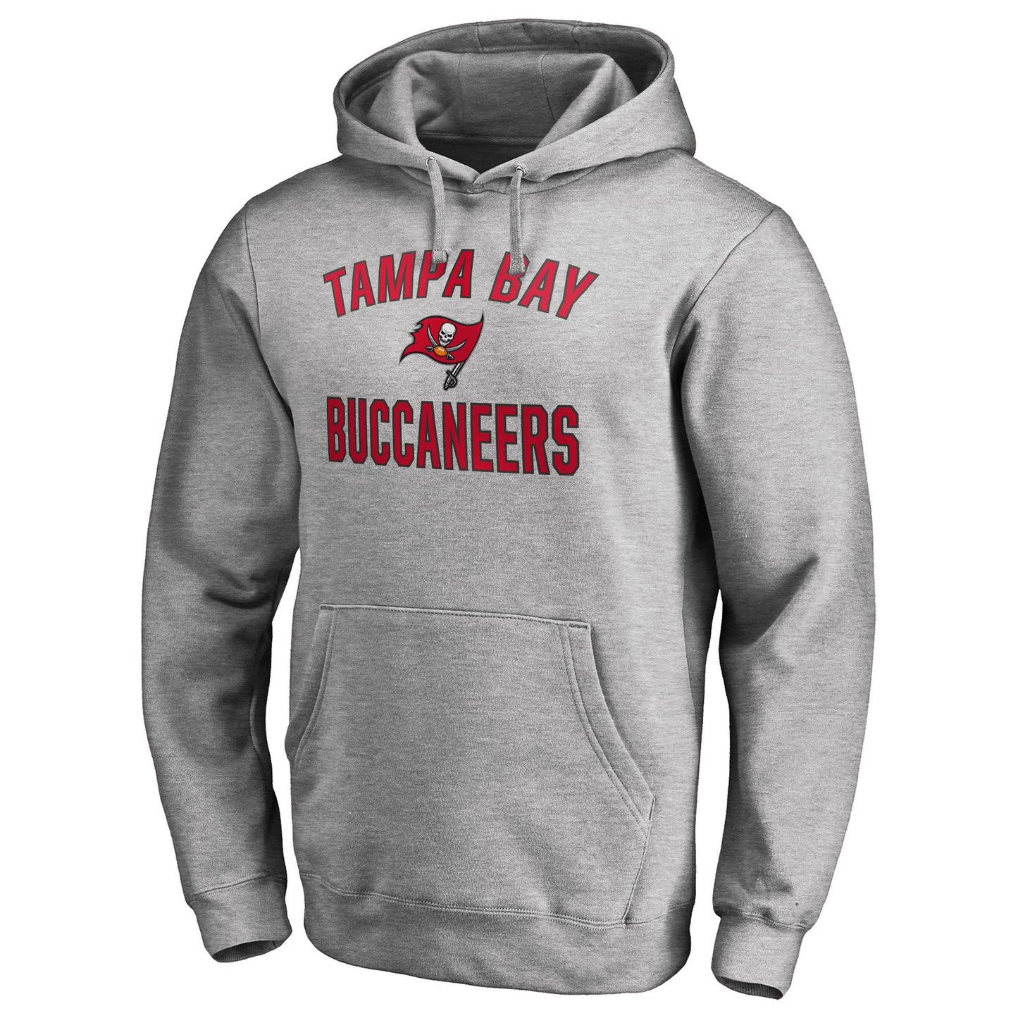 Men's NFL Pro Line Heathered Gray Tampa Bay Buccaneers Victory Arch Pullover Hoodie