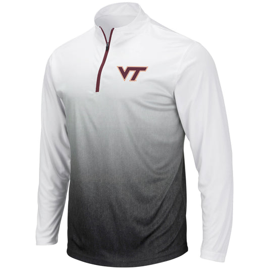 Men's Colosseum Gray Virginia Tech Hokies Magic Team Logo Quarter-Zip Jacket