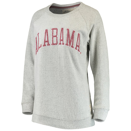 Women's Pressbox Gray Alabama Crimson Tide Helena Comfy Sweatshirt