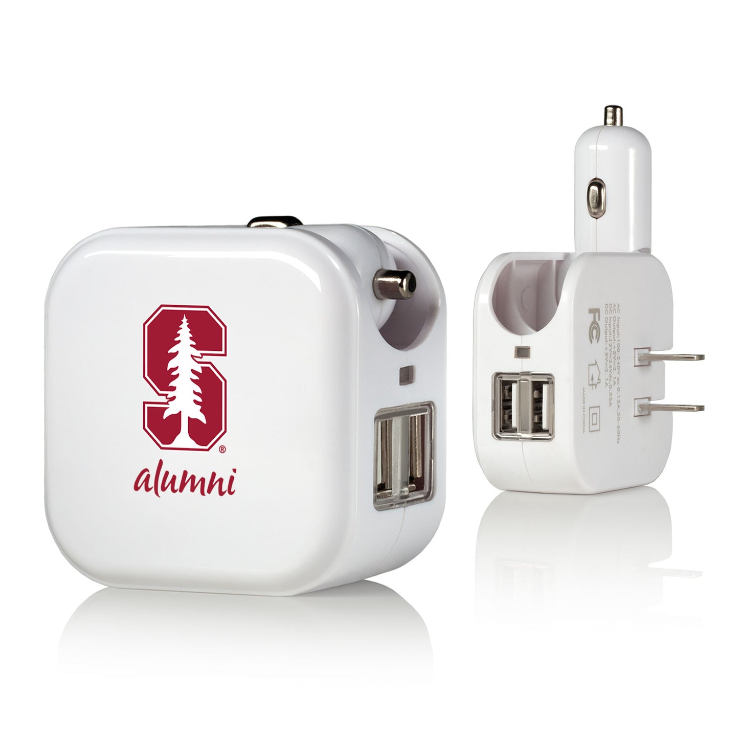 Stanford Cardinal Alumni 2-in-1 USB Charger