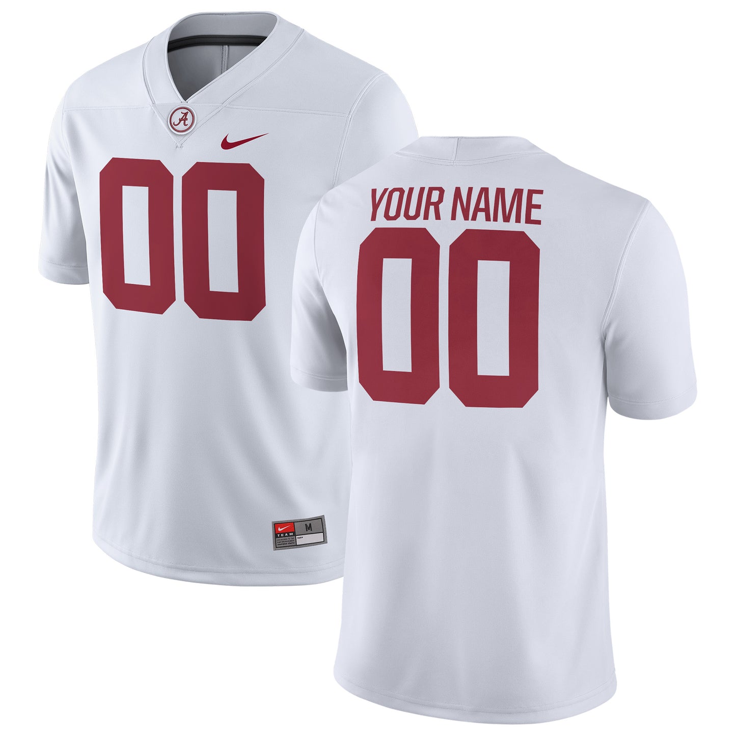 Men's Nike White Alabama Crimson Tide Custom Game Football Jersey