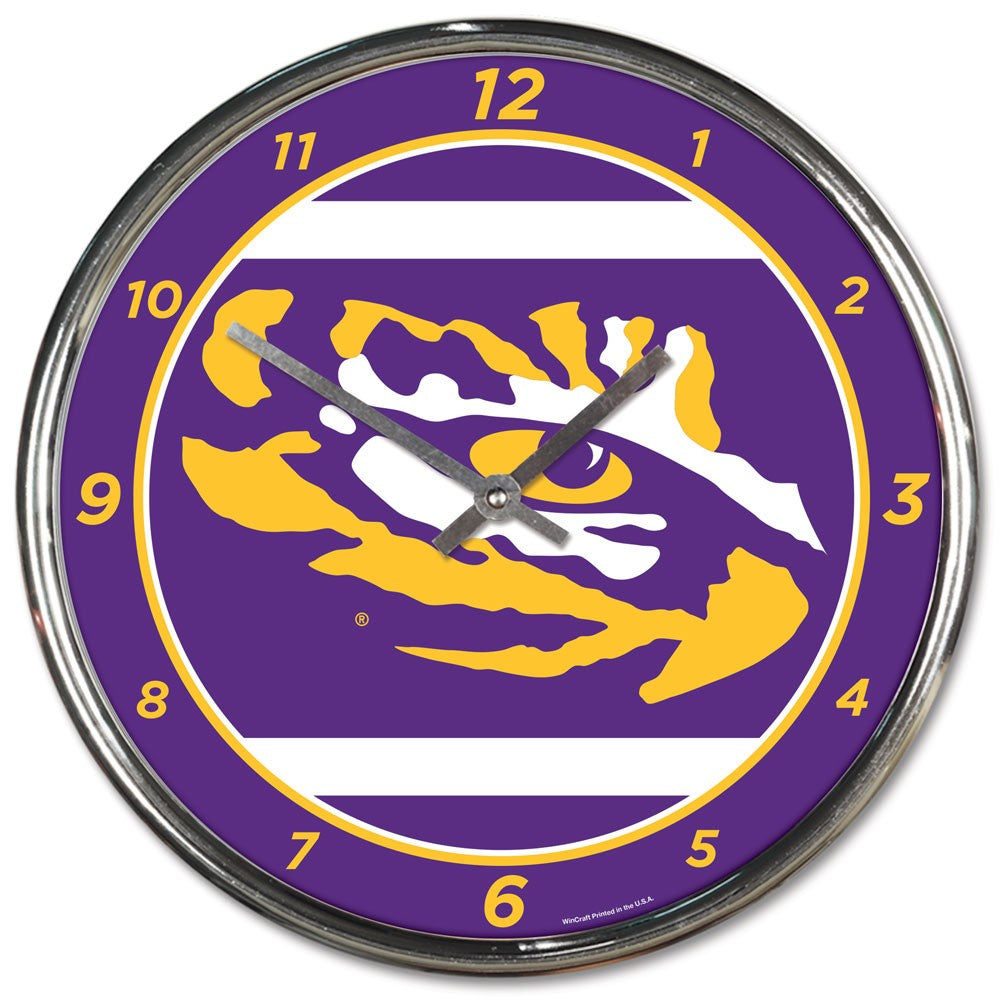 WinCraft LSU Tigers Chrome Wall Clock