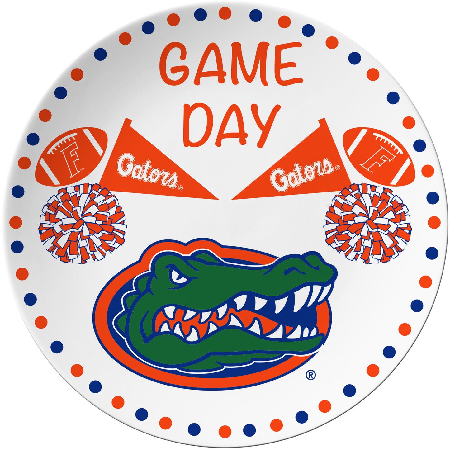 Florida Gators Game Day Plate