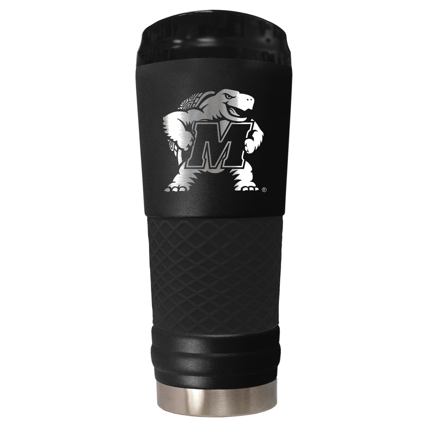 Black Maryland Terrapins Stealth Matte 24oz Tumbler