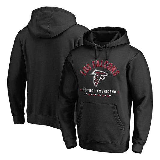 Men's NFL Pro Line Black Atlanta Falcons Futbol Americano Pullover Hoodie