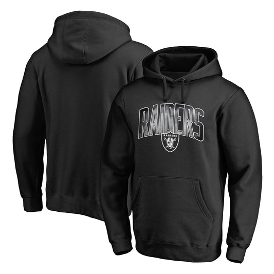 Men's NFL Pro Line Black Las Vegas Raiders Arch Smoke Pullover Hoodie