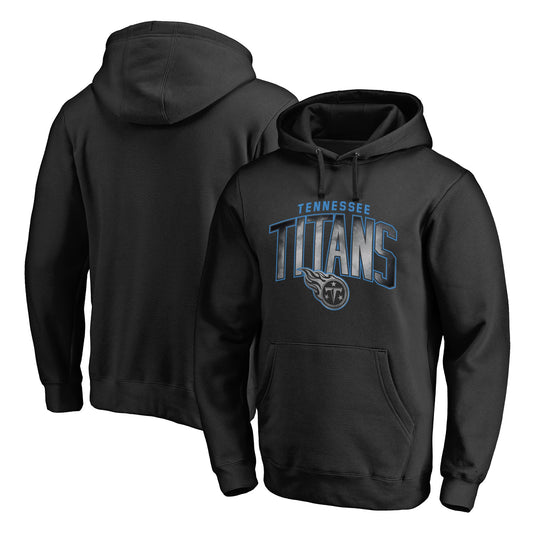 Men's NFL Pro Line Black Tennessee Titans Arch Smoke Pullover Hoodie